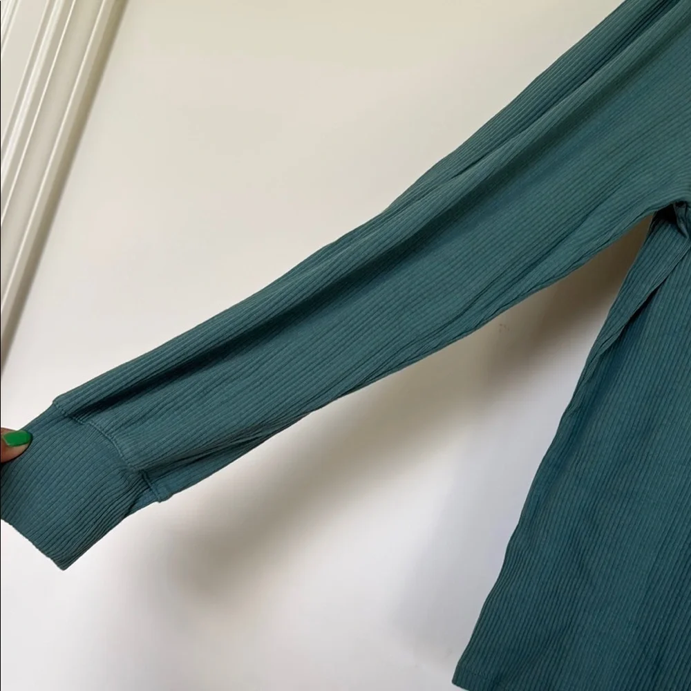 J. Crew Green Fitted Long Sleeve T-Shirt